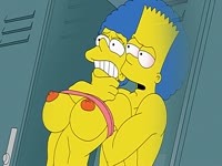 Simpson hentai horny school boy fucks her classmate in the locker room